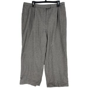 Eddie Bauer Pants Womens Plus Size 18 Black Beige Wool Blend Lined Academia